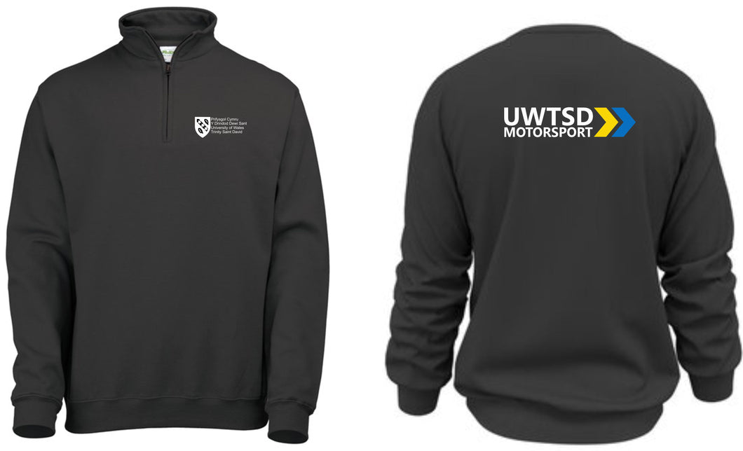 UWTSD Motorsport Unisex Quarter Zip Sweatshirt (No Refunds or Returns)