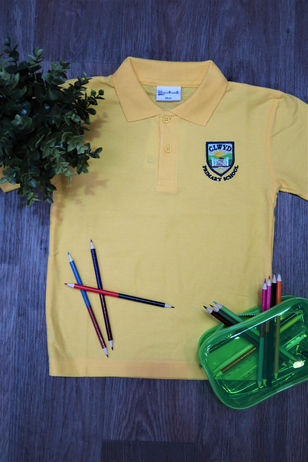 Clwyd Primary Yellow Unisex Polo Shirt