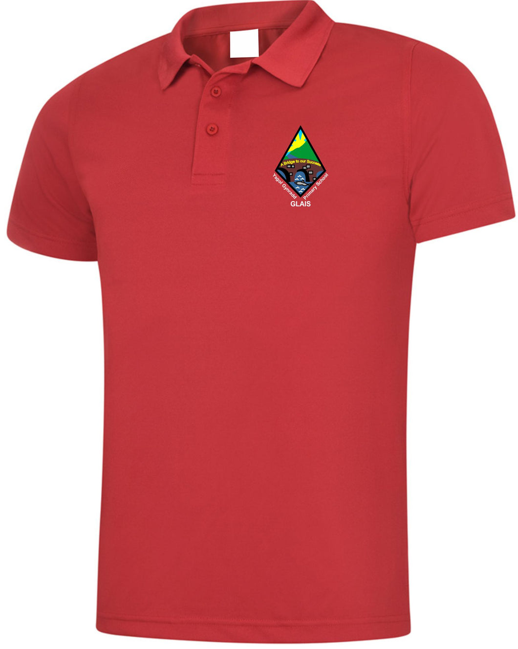 Glais Primary Unisex Polo Shirt (RED)