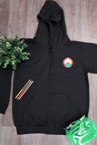 Ysgol Pen Y Bryn Full Zip Unisex Hood (BLACK)  (6th Form) (NO REFUNDS OR EXCHANGES)