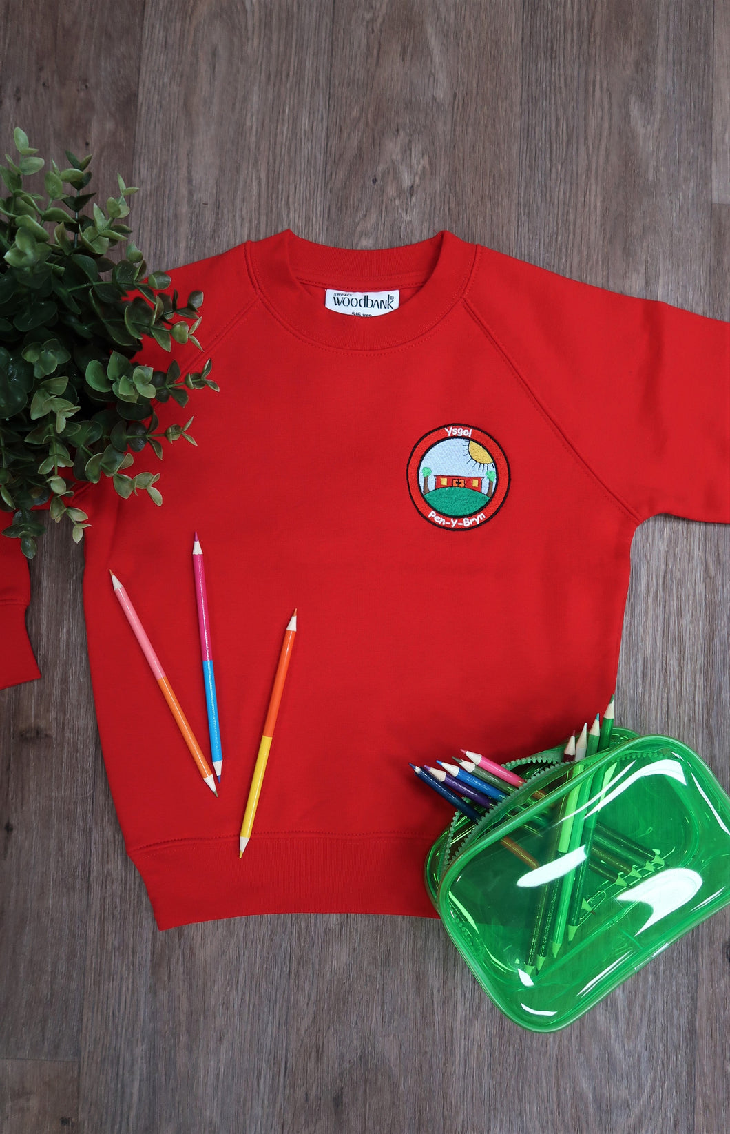 Ysgol Pen Y Bryn Unisex Sweatshirt (RED)  (Reception - YR6) (NO REFUNDS OR EXCHANGES)