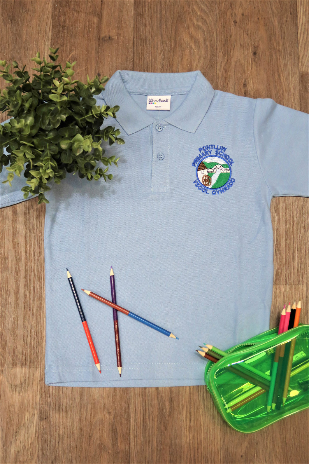 Pontlliw Primary (SKY BLUE) Unisex Polo Shirt