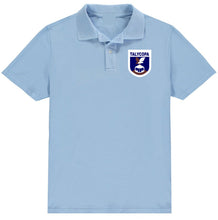Load image into Gallery viewer, Talycopa Primary Unisex Leaver Polo Shirt 2024 (SKY) (NO REFUNDS OR EXCHANGES)
